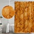 thumbnail image 5 of Orange Geometric Shower Curtain, Waterproof Shower Curtains for Bathroom, Modern Luxury Aesthetic Abstract Motifs Washable Fabric Bathtub Curtain Set Bath Decor with 12 Hooks 48"x72", 5 of 8