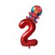 thumbnail image 3 of Globos de aluminio con temática de los Vengadores para niños y niñas, globos de números de héroe, spiderman, Capitán América, Hulk, decoración de fiesta, juguete para Baby Shower（2pcs5 32 pulgadas, 3 of 5