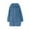 Blue, variant on AOOCHASLIY 2023 Women Winter Coat Fashion Women Solid Color Corduroy Long Sleeved Hooded Mid Length Style Jacket