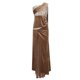 thumbnail image 4 of Vestido largo con abertura en la cadera decorativa con lentejuelas de un hombro a la moda para mujer Fridja  hj5870, 4 of 8