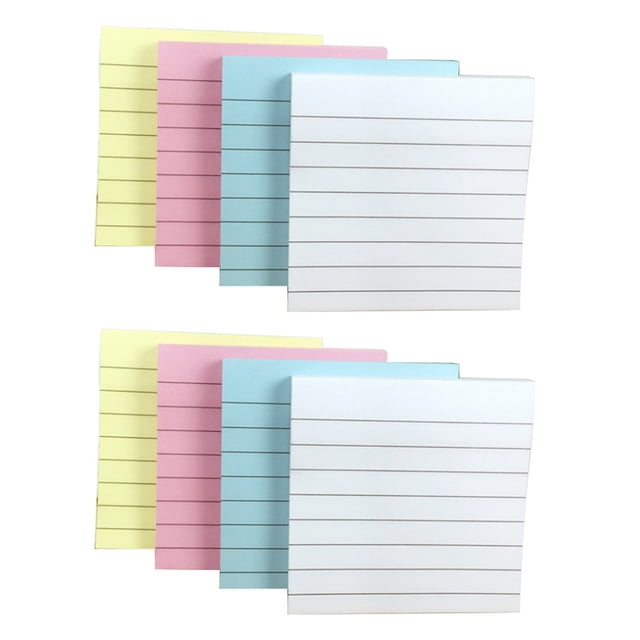 Toddmomy 10Pcs Self-Adhesive Message Pads Paper Material Square Design for Home and Office 7.6X3In