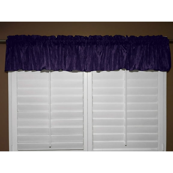 crinkle taffeta window valance 52 wide plum