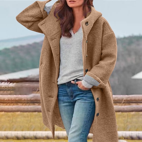 Women Winter Clothes Fuzzy Lapel Open Front Long Cardigan Coat Warm Winter Outwear Jackets Juniors Jackets Woman plus Jackets Button Jacket Lightweight Womens Casual Jacket Button down Jackets Vest