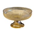 thumbnail image 4 of Tazón de fruta decorativo Tazón de refrigerio Tazón de postre redondo multifuncional Tazón de pedestal decorativo Tazón de fruta de pedestal para mesa Oro mayimx Tazón de frutas, 4 of 9