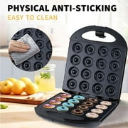 Mini Donut Maker Machine,1400W Non-Stick Electric Doughnut Baker Machine,Pancakes Maker for Kid-Friendly Breakfast, Snacks, Desserts & More with Non-stick Surface, Makes 16 Doughnuts