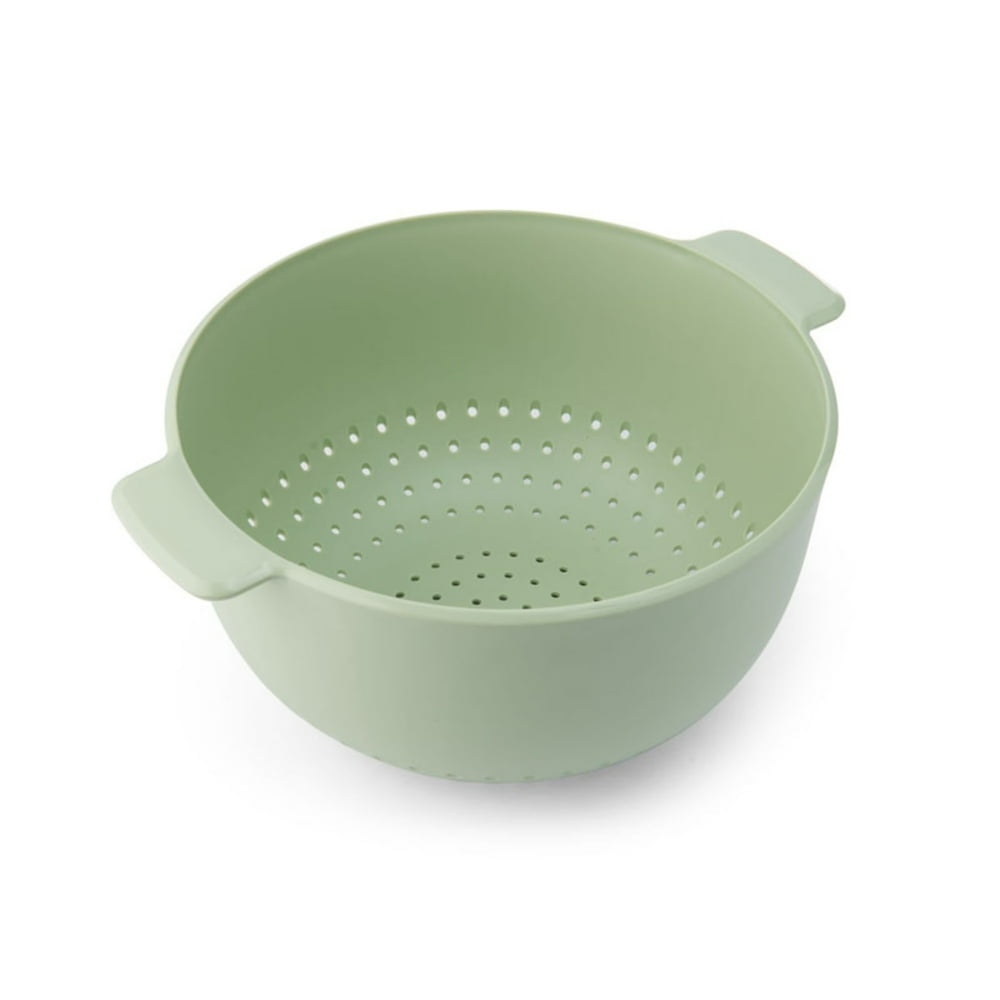 Beautiful 5quart Plastic Colander with Integrated Handles in Sage