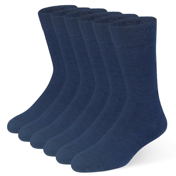 Men's Dress Socks, 6-Pair Classic Men's Formal Socks, Premium Dress Socks For Men for Business, Office & Casual Wear, Breathable Soft Cotton Blend
