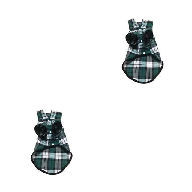 Ropa para perros Billuyoard Chaleco a rayas multicolor Sin hebillas Verde XS