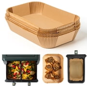 Katbite Air Fryer Liners, 100PCS, 8x5.5 Inch, Disposable Rectangle Basket Liners for Easy Cleanup