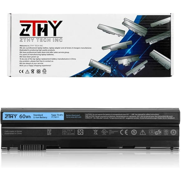 ZTHY Nouveau 60WH T54FJ Batterie d'Ordinateur Portable de Remplacement pour Dell Latitude E5420 E5520 E5430 E5530 E6420 E6430 E6520 E6530 E6440