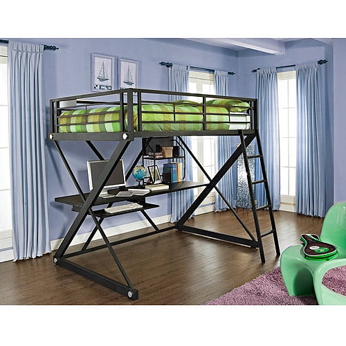 full over desk loft bed