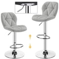thumbnail image 7 of Topeakmart 2pcs Adjustable Modern PU Leather Swivel Bar Stools with Backrest, Light Gray, 7 of 7