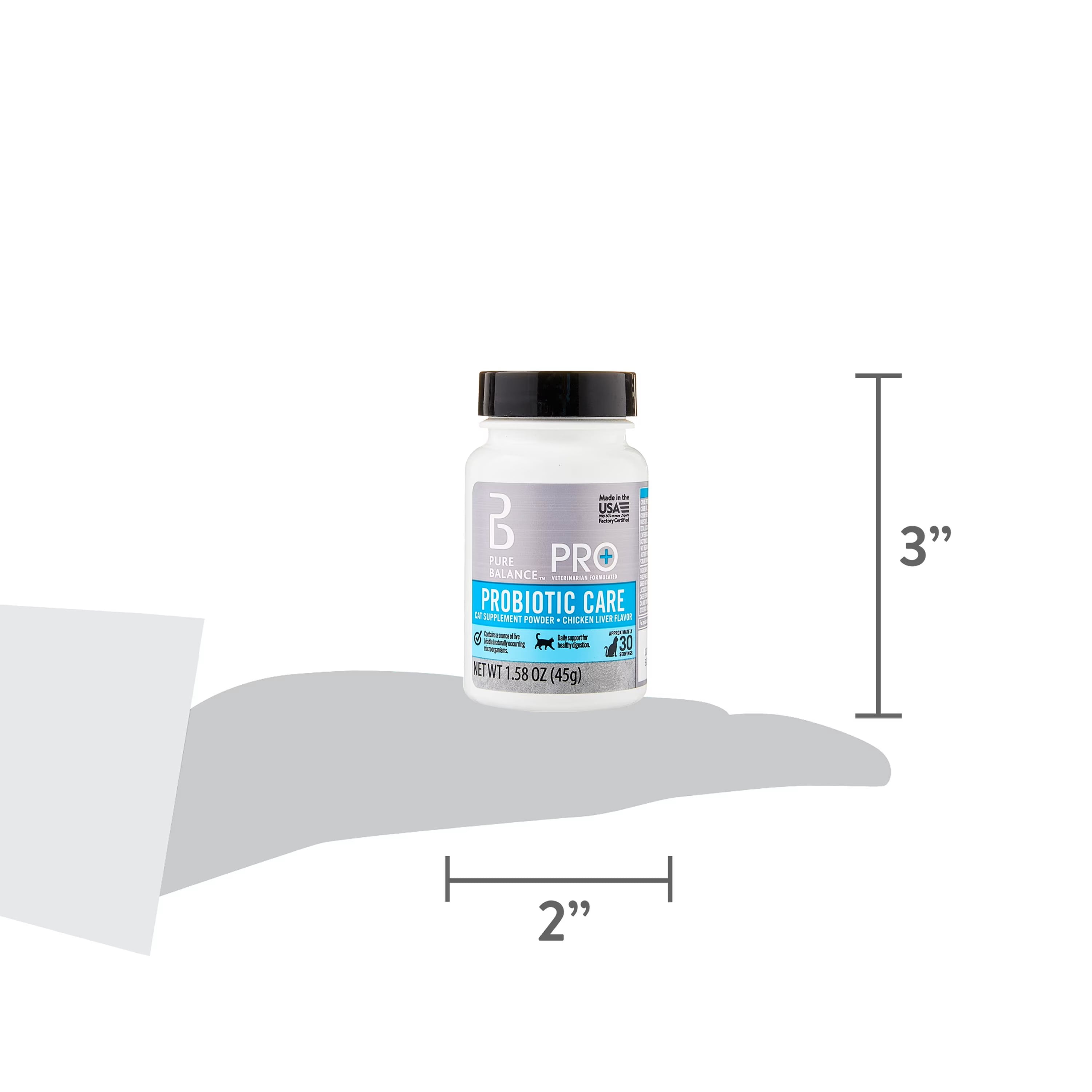 Pure Balance Pro+ Veterinarian Formulated Probiotic Care for Cats, Chicken Liver Flavor, 30 Servings