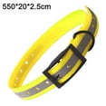 thumbnail image 2 of Translucent reflective waterproof dog collar strong coated nylon webbing with black hardware, 2 of 5