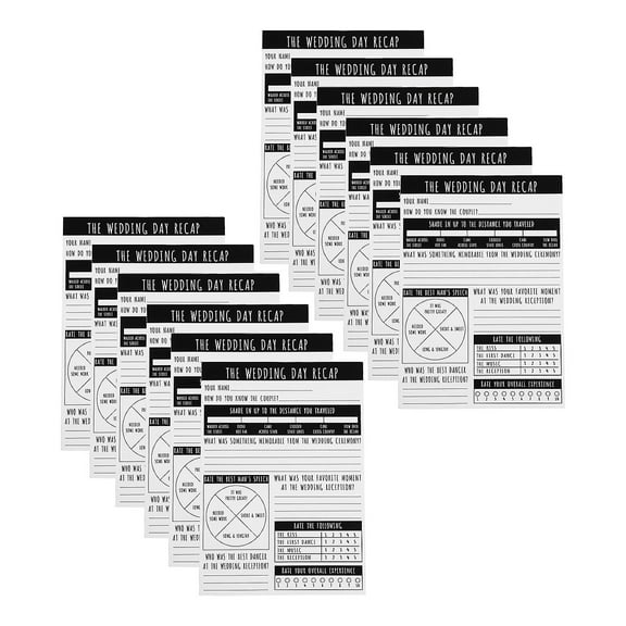 Fun Express Wedding Recap Game Cards, Bulk 100 Pieces