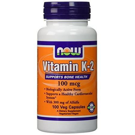 NOW Foods La vitamine K-2 100 mcg 100 Vegetarian Capsules