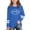 Blue, variant on ITSAME Girls Long Sleeve T-Shirts, Round Neck Fashion Print Loose Fit Kids Fashion Leisure Tees Green Size 11-12T
