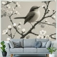 thumbnail image 4 of Nawypu White Floral Elegant Flower Tree and Birds Picture Retro Tapestry Decorations for Dorm Painting, 4 of 6