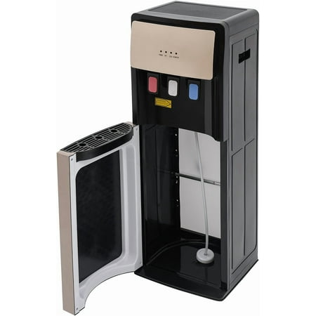 5 Gallon Bottom Loading Water Cooler Dispenser, 3 Temperatures Available with Hot, Room & Cold, Practiacal Freestanding Water Dispenser for Both Home Offices Nurseries Kitchens.(Gold)