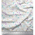 thumbnail image 1 of Soimoi Modal Satin Fabric Bird Artistic Printed Craft Fabric by The Yard 42 Inch Wide, 1 of 3