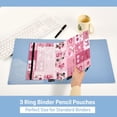 thumbnail image 5 of 2 Pack Flip Folders with Clear PVC Window Binder Pouches 3-Ring Binder Organizer for Office & Home Cherry Pattern with Bows, 5 of 6
