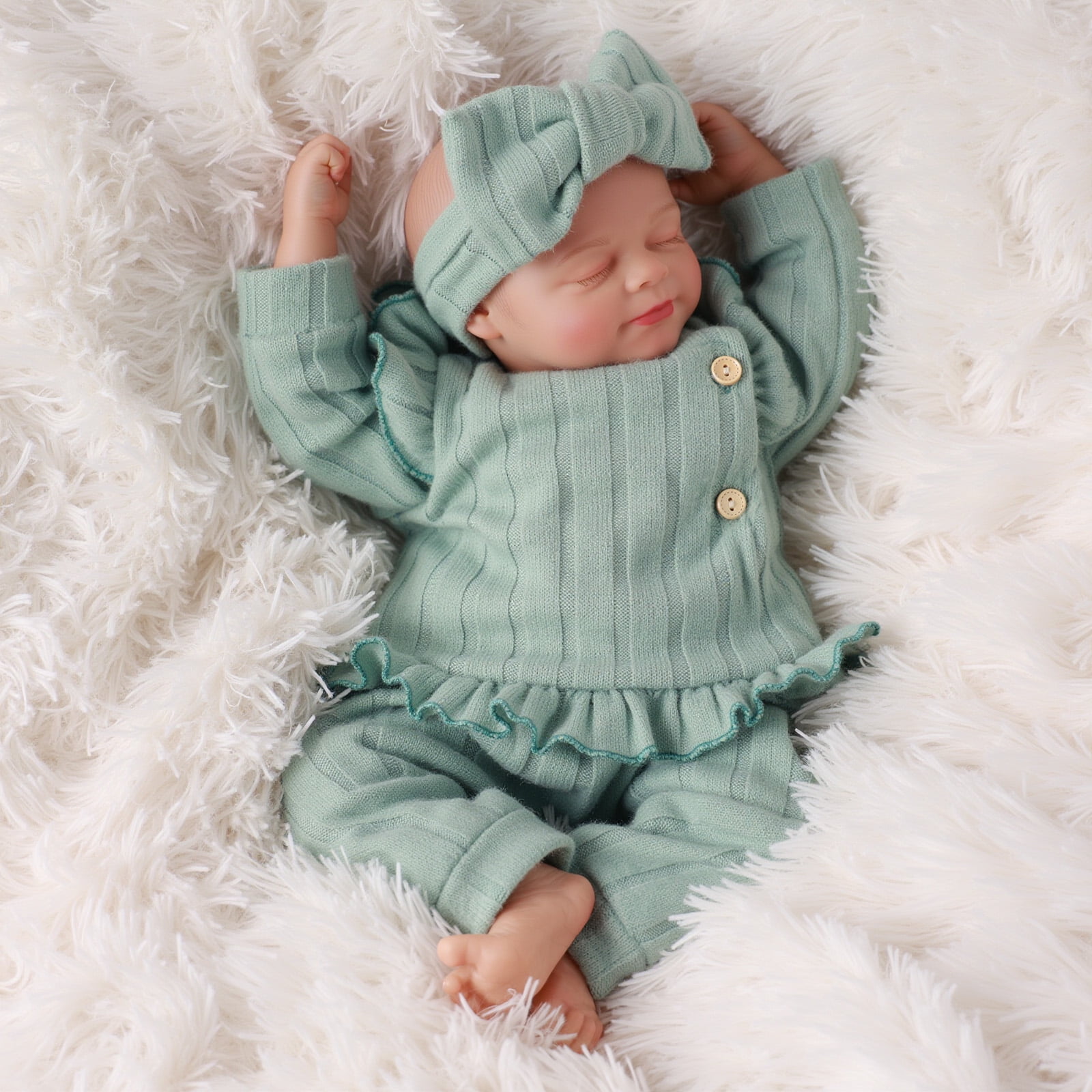 Lifelike Reborn Baby Dolls 18 in Realistic Baby Dolls Real Life Cloth Body Baby Dolls Girl Stella with Gift Box for Kids Age 3+