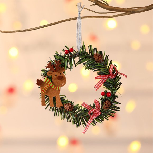 Christmas Wreath Handmade Wall Hanging Wall Door Decoration Garland