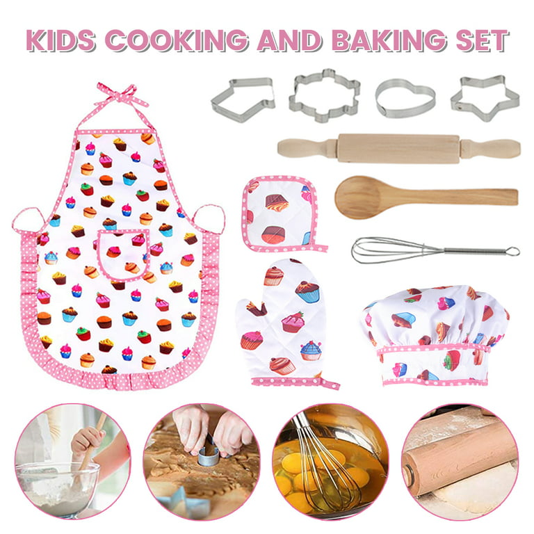 Pink Cloud Doodle Oven Mitts and Pot Holders Sets Baking Sets for
