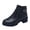 Black-A, variant on Ankle Boots for Women Low Heel Chelsea Booties for Fall Winter Casual Round Toe Short Boots with Non-slip Sole, Buckle Strap Chunky Shoes Comfortable Slip On Dress Boot