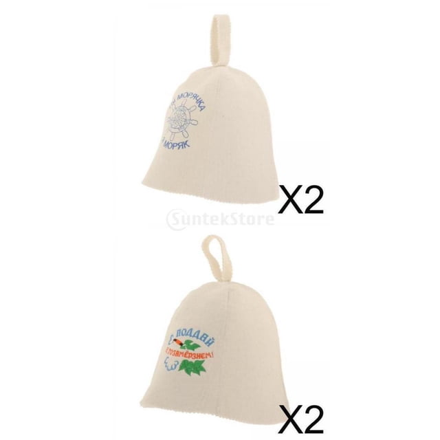 Gorro de de Fieltro de Lana Simple de 4 Piezas para Sauna Pastor Hombre Unisex shamjiam Sombrero de fieltro de lana