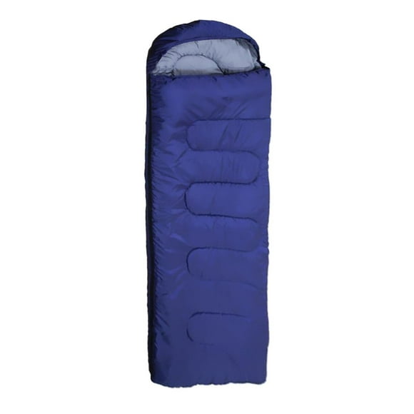 Lightweight Single Sleeping Bag, Water Hooded Sleeping Bags for Adults Outdoor Camping, Backpacking, Hiking, Fishing, Travelling 0.7kg-Navy