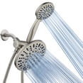 thumbnail image 1 of Combo de lluvia de 3 vías de alta presión de 7 pulgadas con manguera de acero inoxidable cabezal de ducha de lluvia de 6 ajustes y ducha de mano acaba, 1 of 8