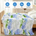 thumbnail image 4 of Summer Hydrangeas Cooling Blanket,Lightweight Breathable Summer Throw Blanket with Double Sided Cold Effect,White Blue Flowers Pastoral Leaves Picnic Blankets Bed Sheet for Hot Sleepers 60"x80", 4 of 8