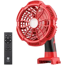 Portable Jobsite Fan For Milwaukee 18V Li-ion Battery Cordless Camping With lamp