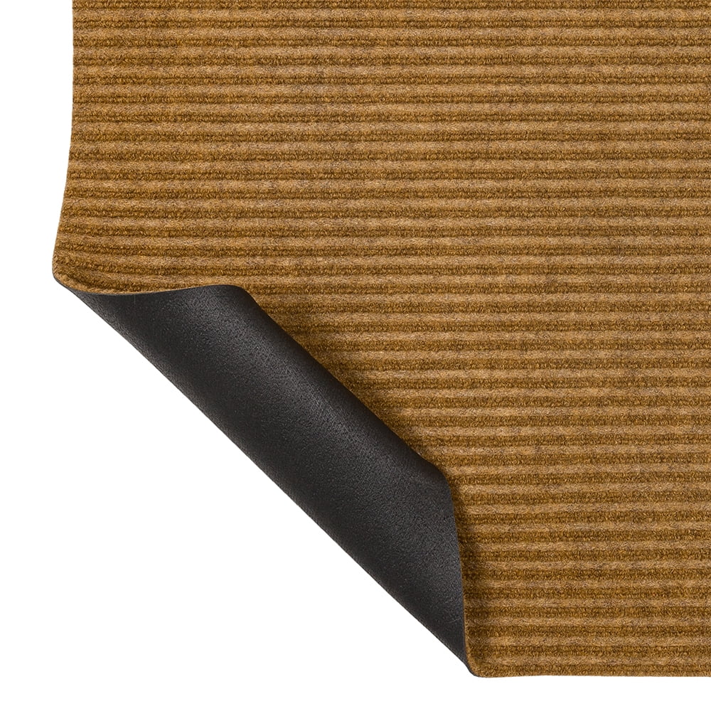 Mohawk Home All Purpose Low Pile Non-Slip Indoor/Outdoor Stain/Fade Resistant 2 Piece Ribbed Mat, Tan, 1' 6" x 2' 6"