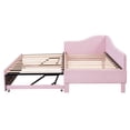 thumbnail image 5 of MAYEERTY L-Shaped Linen Upholstered Daybed with Twin to King Expandable Trundle, No Box Spring Needed, 5 of 6