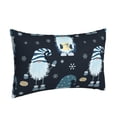 thumbnail image 2 of Naloa Gnome and Snowflakes Pillowcase, Throw Pillowcase, Wrinkle-Free, Stain-Resistant with Hidden Zipper for Bedroom Sofa - 14"x20", 2 of 9