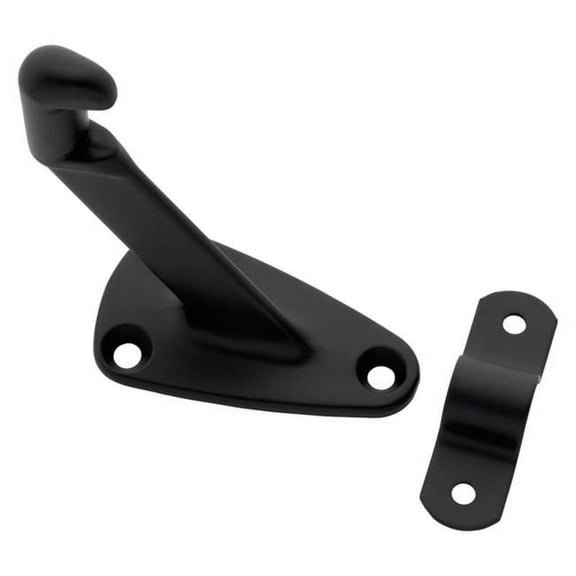 National Hardware Matte Black Handrail Bracket (Bag) N830-591