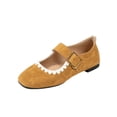 thumbnail image 3 of YOUYEDIAN Mary Jane Shoes Women Versatile Slip On Square Toe Comfy Low Heel Flats Lace Deco Casual Fashion Dress Shoes, 3 of 5