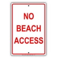 thumbnail image 1 of No Beach Access Warning Notice Note Plate Aluminium 18"x24" Metal Sign, 1 of 1