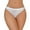 White, variant on Women's Silky Shiny Low Waist Briefs Transparent Underwear