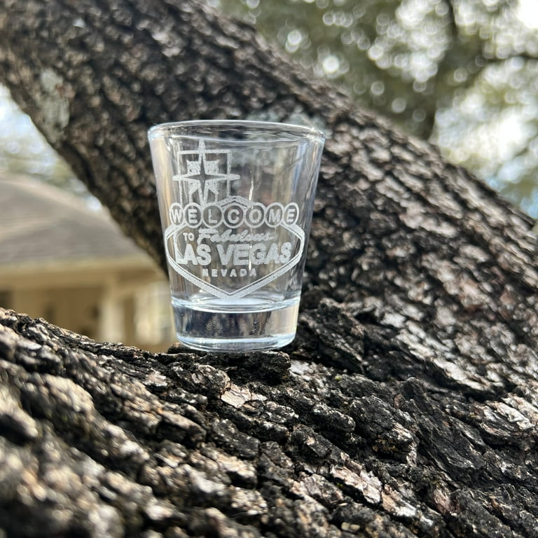 2oz Welcome to Las Vegas Shotglass LASER 2oz Welcome to Las Vegas Shotglass LASER