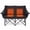 Pure Black, variant on ABORON Heated Double Camping Chair, 2 Person Folding Loveseat with 3 Heating Levels, 660lbs Heavy Duty Camping Couch - Charcoal