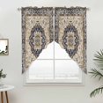 thumbnail image 2 of Swag Valance Curtains for Windows, Vintage Boho Light Filtering Kitchen Curtains with Rod Pocket, Rustic Southwestern Geometric Ethnic Window Treatment Valances for Living Room, 36x63 - 2 PCS, 2 of 9