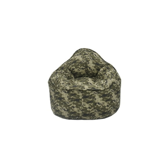 Set Of 2 Bean Bag Chair In Green Camo