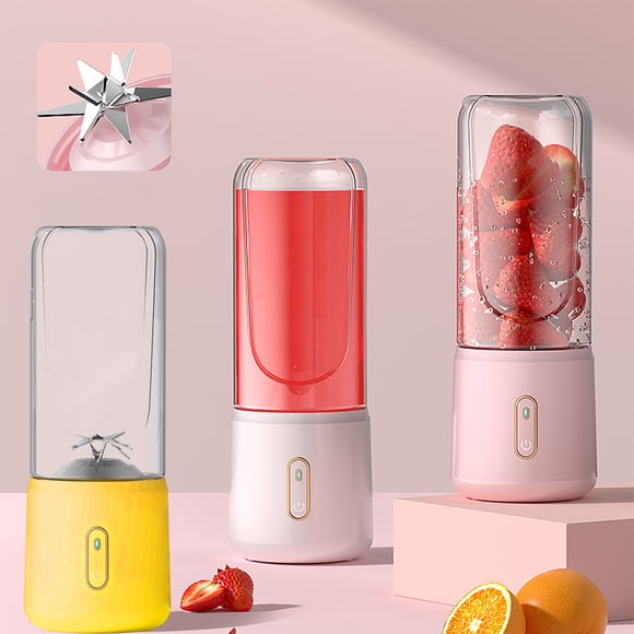 Batidora portátil recargable USB - Máquina personal de batidos de 6 cuchillas para batidos, zumos y bebidas proteicas, viajes y deportes