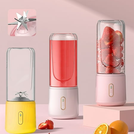 

kladzum Portable Blenders Blenders for Shakes And Fruit Juicer USB Rechargeable with 6 Blades Handheld Blenders for Sports Travel and Outdoors Juicer Machines on Clearance