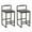 Beige PU, variant on Hassch Modern Velvet Barstools Set of 2, 24.8" Counter Height Armless Stools with Upholstered Seat & Black Metal Legs, Gray