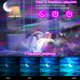 thumbnail image 3 of Northern Lights Aurora, proyector de estrellas para dormitorio, proyector de luz nocturna con altavoz Bluetooth de música, proyector de galaxia ajustable de velocidad de brillo para niños, adultos, te, 3 of 5