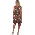 thumbnail image 6 of HELLHERO Skull And Red Roses Pattern Ladies Round Neck Sleeveless Dress, Side Pockets Sundress Asymmetric Irregular Hem Sleeveless Sundress for Vacation Holiday, 6 of 8